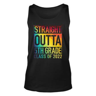Straight Outta 5Th Grade Class Of 2022 Graduation Rainbow Unisex Tank Top | Mazezy CA