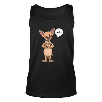 Stubborn Chihuahua Dog Lover Gift Unisex Tank Top | Mazezy
