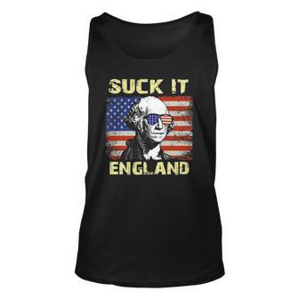 Suck It England Funny George Washington Unisex Tank Top | Mazezy