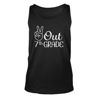 Summer Last Day Of School Graduation Peace Out 7Th Grade Unisex Tank Top | Mazezy