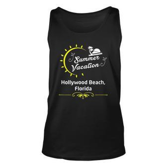 Summer Vacation In Hollywood Beach Florida Unisex Tank Top | Mazezy