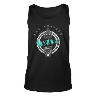 Surfing Perfect Wave Surf Paradise Funny Surfer Gift Unisex Tank Top | Mazezy