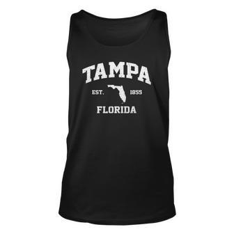 Tampa Florida Fl Vintage State Athletic Style Unisex Tank Top | Mazezy