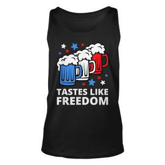 Tastes Like Freedom Funny 4Th Of July Beer Quote Unisex Tank Top - Seseable