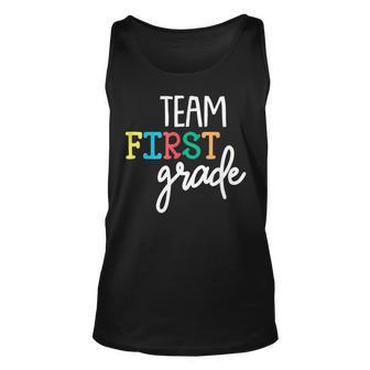 Team 1St First Grade T Back To School Teacher Kids Unisex Tank Top - Seseable