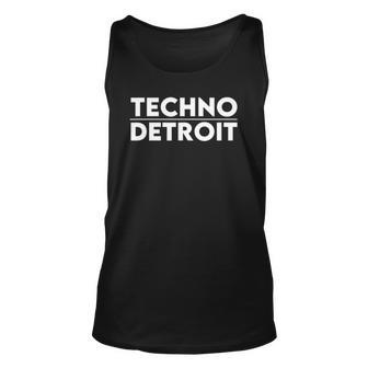 Techno Detroit Dj Rave Music Lover Unisex Tank Top | Mazezy