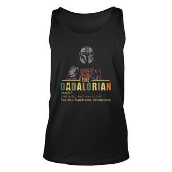 The Dadalorian Like A Dad Just Way Cooler Fitted V-Neck Unisex Tank Top | Mazezy