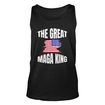 The Great Maga King Patriotic Donald Trump Unisex Tank Top | Mazezy