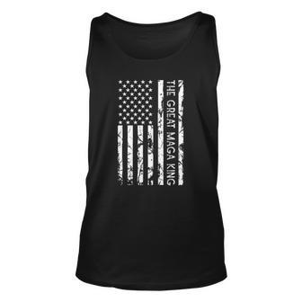 The Great Maga King Ultra Maga Republican Distressed Flag Unisex Tank Top | Mazezy
