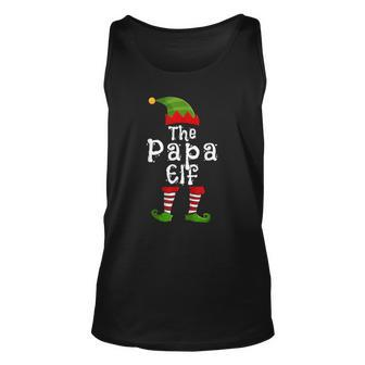 The Papa Elf Matching Family Group Christmas Party Pajama Unisex Tank Top | Mazezy