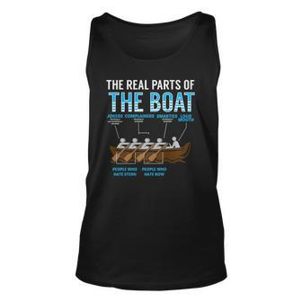 The Real Parts Of The Boat Rowing Gift Unisex Tank Top | Mazezy