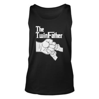 The Twinfather Father Of Twins Fist Bump Unisex Tank Top | Mazezy