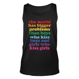 The World Has Bigger Problems Lgbt Community Gay Pride Unisex Tank Top | Mazezy UK