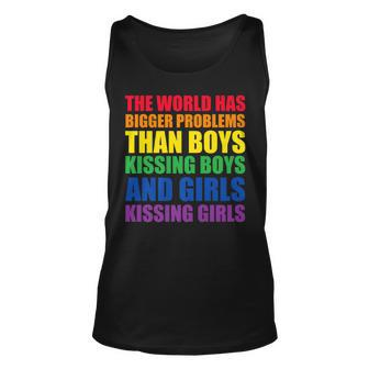 The World Has Bigger Problems Lgbt-Q Pride Gay Proud Ally Unisex Tank Top - Seseable