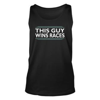 This Guy Wins Races Cone And Racing Car Design Autocross Unisex Tank Top | Mazezy