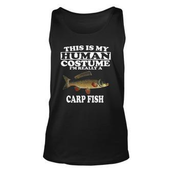 This Is My Human Costume Im Really A Carp Fish Unisex Tank Top | Mazezy