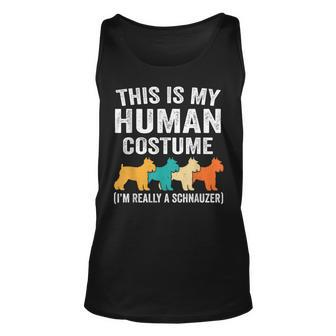 This Is My Human Costume Schnauzer Lover Halloween Costume Unisex Tank Top - Seseable