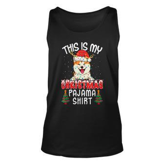 This Is My Siberian Husky Dog Christmas Pajamas Xmas Puppy Unisex Tank Top - Thegiftio UK