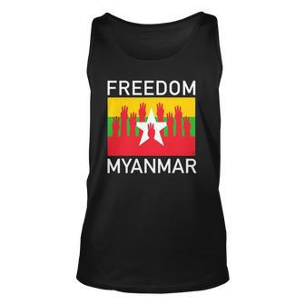Three Finger Salute Myanmar Freedom Unisex Tank Top | Mazezy