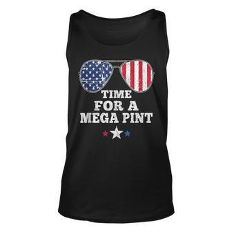 Time For A Mega Pint Funny 4Th Of July Patriotic Sunglasses Unisex Tank Top - Seseable