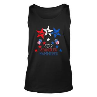 Time To Get Star Spangled Hammered 4Th Of July Drinking Tank Top | Mazezy