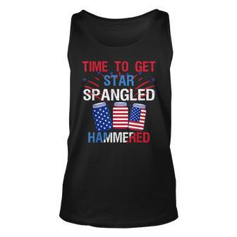 Time To Get Star Spangled Hammered 4Th Of July America Beer Unisex Tank Top - Seseable