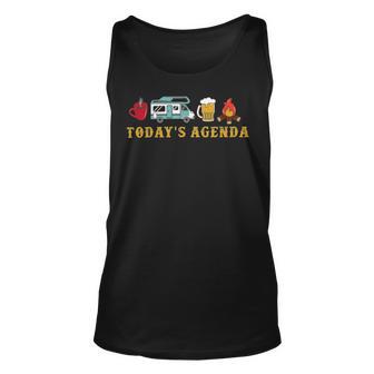 Today’S Agenda Camping Unisex Tank Top | Favorety CA