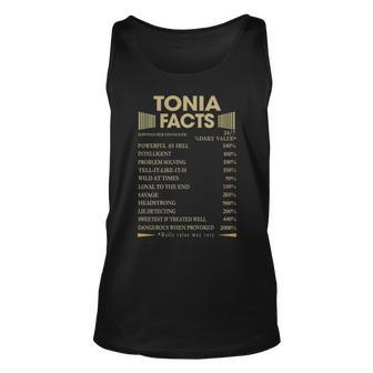 Tonia Name Gift Tonia Facts Unisex Tank Top - Seseable