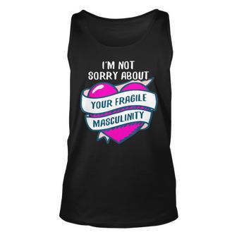 Too Clumsy To Be Around Fragile Masculinity 215 Shirt Unisex Tank Top | Favorety DE