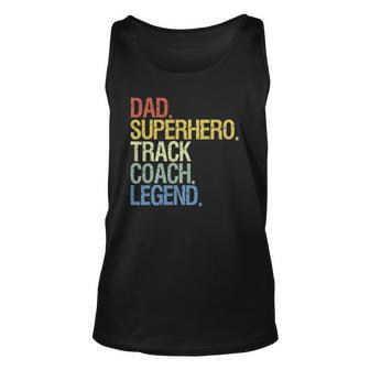 Track Coach Dad Fathers Day Gift Unisex Tank Top | Mazezy