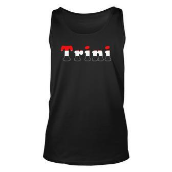 Trinidad And Tobago With Red White And Black Trini Unisex Tank Top | Mazezy