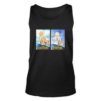 Trump Lion The Maga King And Biden The Lying King Unisex Tank Top | Mazezy