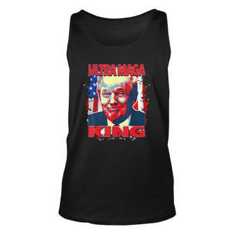 Trump President Ultra Maga King American Flag Unisex Tank Top | Mazezy