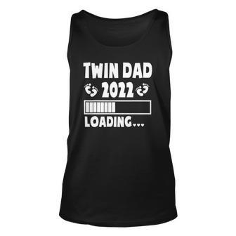 Twin Dad Of Twins 2022 Expecting Twin Dad Fathers Day Cute Unisex Tank Top | Mazezy