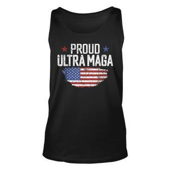Ultra Maga American Flag Disstressed Proud Ultra Maga Unisex Tank Top - Seseable