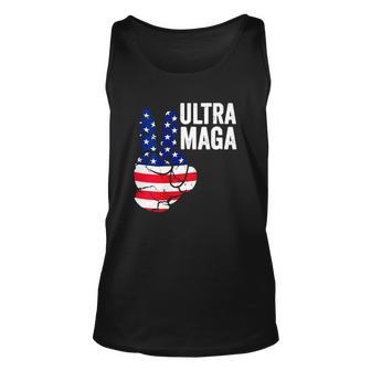 Ultra Maga Proud Ultra-Maga Vintage American Thumbs Up Unisex Tank Top | Mazezy