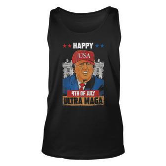 Ultra Maga Trump Happy 4Th Of July American Flag Unisex Tank Top | Favorety CA