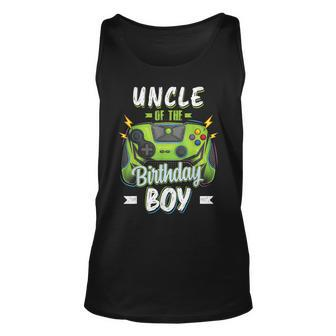 Uncle Of The Birthday Boy Matching Family Video Gamer Party Unisex Tank Top - Seseable