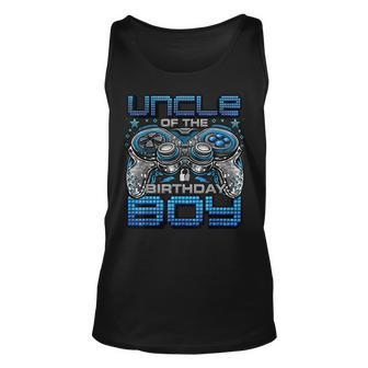 Uncle Of The Birthday Boy Video Gamer Birthday Party Family Unisex Tank Top - Seseable