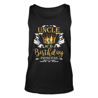 Uncle Of The Birthday Princess Girl Party Family Matching Unisex Tank Top - Seseable