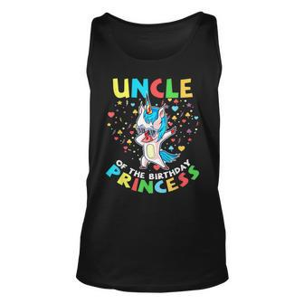 Uncle Of The Birthday Princess Girl Unicorn Dab Lover Unisex Tank Top - Seseable