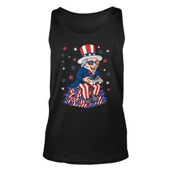 Uncle Sam Game Controller 4Th Of July Boys Kids Ns Gamer Unisex Tank Top - Seseable