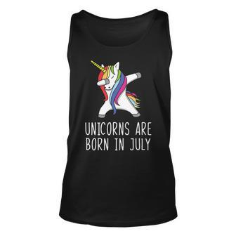 Unicorns Are Born In July Unisex Tank Top - Seseable