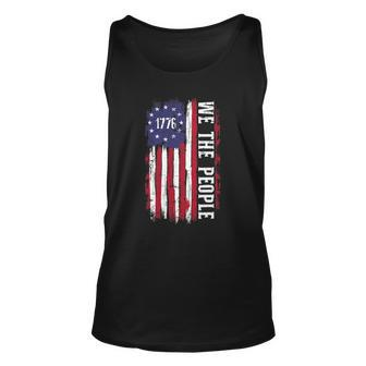 Us American Flag 1776 We The People For Independence Day Unisex Tank Top | Mazezy