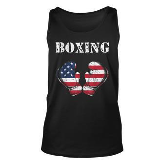 Usa American Flag Boxing Gloves 4Th Of July Patriotic Unisex Tank Top - Seseable