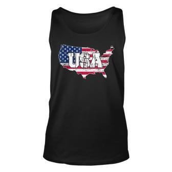 Usa American Flag United States Of America 4Th Of July Unisex Tank Top | Mazezy