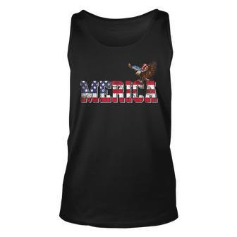 Usa Us American Flag Patriotic 4Th Of July Bald Eagle Merica Unisex Tank Top - Seseable