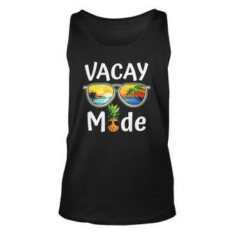 Vacay Mode Vacation Summer Sunglasses Beach Pineapple Tank Top | Mazezy