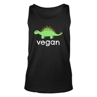 Vegan Dinosaur Green Save Wildlife Unisex Tank Top | Mazezy