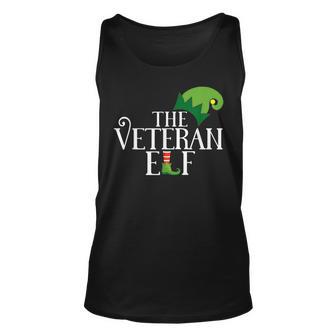 Veteran Elf Matching Family Group Christmas Party Pajama Unisex Tank Top - Thegiftio